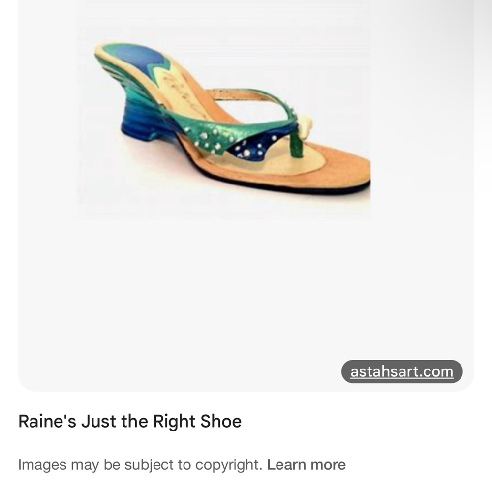 Just The Right Shoe Blue and Green Heels
